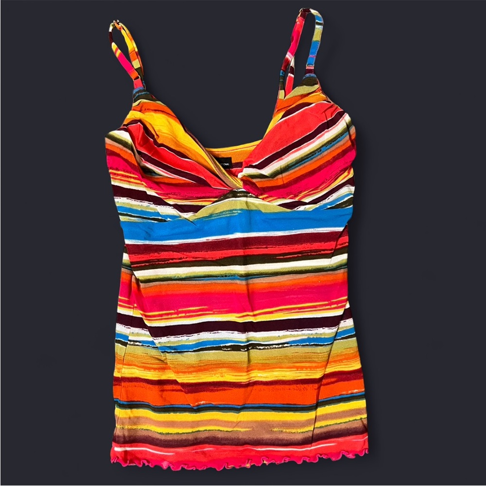 Moda International Red and Yellow Fitted Camisole